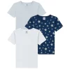 PETIT BATEAU 3-Pack T-Shirts Blue