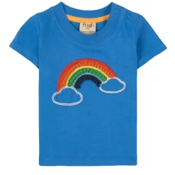 Frugi Avery T-Shirt Cobalt/Rainbow
