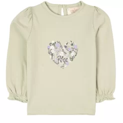 Creamie Floral Heart T-Shirt Sea Foam