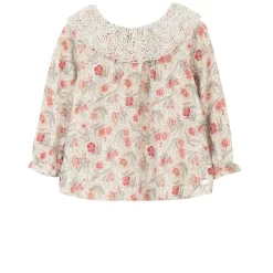 TARTINE ET CHOCOLAT Floral Blouse Vieux Rose