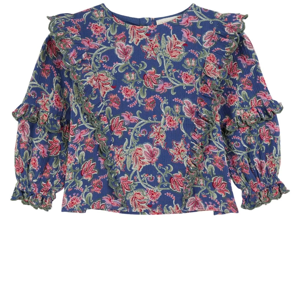 Louise Misha Tubi Blouse Blue Wild Flowers 1 Louise Misha Tubi Blouse Blue Wild Flowers