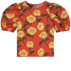 Mini Rodini Floral Top Orange