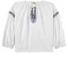 Il Gufo Embroidered Blouse White
