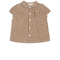 Bille Gingham Blouse Latte
