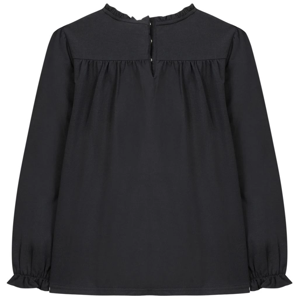 TARTINE ET CHOCOLAT Ruffled Blouse Black 2 TARTINE ET CHOCOLAT Ruffled Blouse Black - Image 2