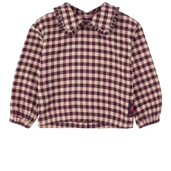 CATIMINI Florie Gingham Blouse Purple
