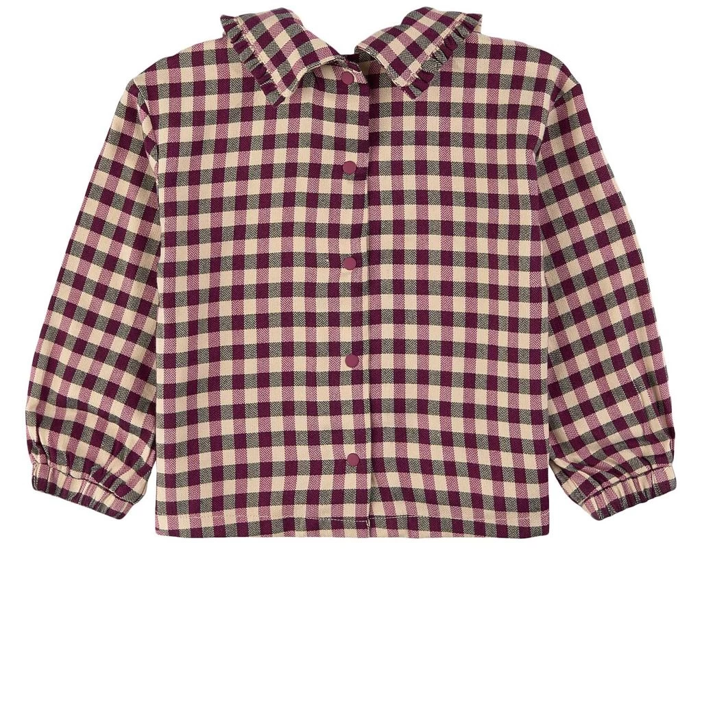 CATIMINI Florie Gingham Blouse Purple 2 CATIMINI Florie Gingham Blouse Purple - Image 2