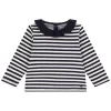 PETIT BATEAU Striped Long Sleeved T-Shirt Navy