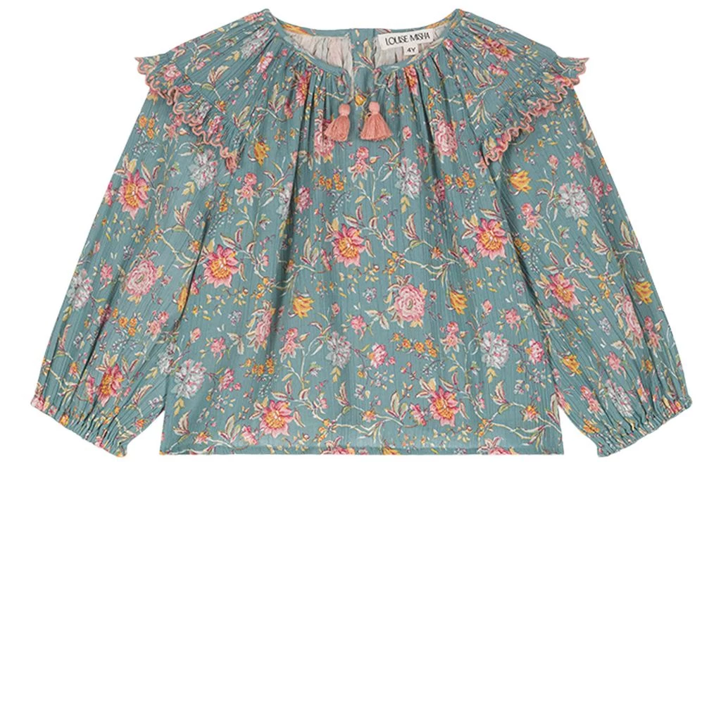 Louise Misha Iris Blouse Blue Rosa Damascena 1 Louise Misha Iris Blouse Blue Rosa Damascena