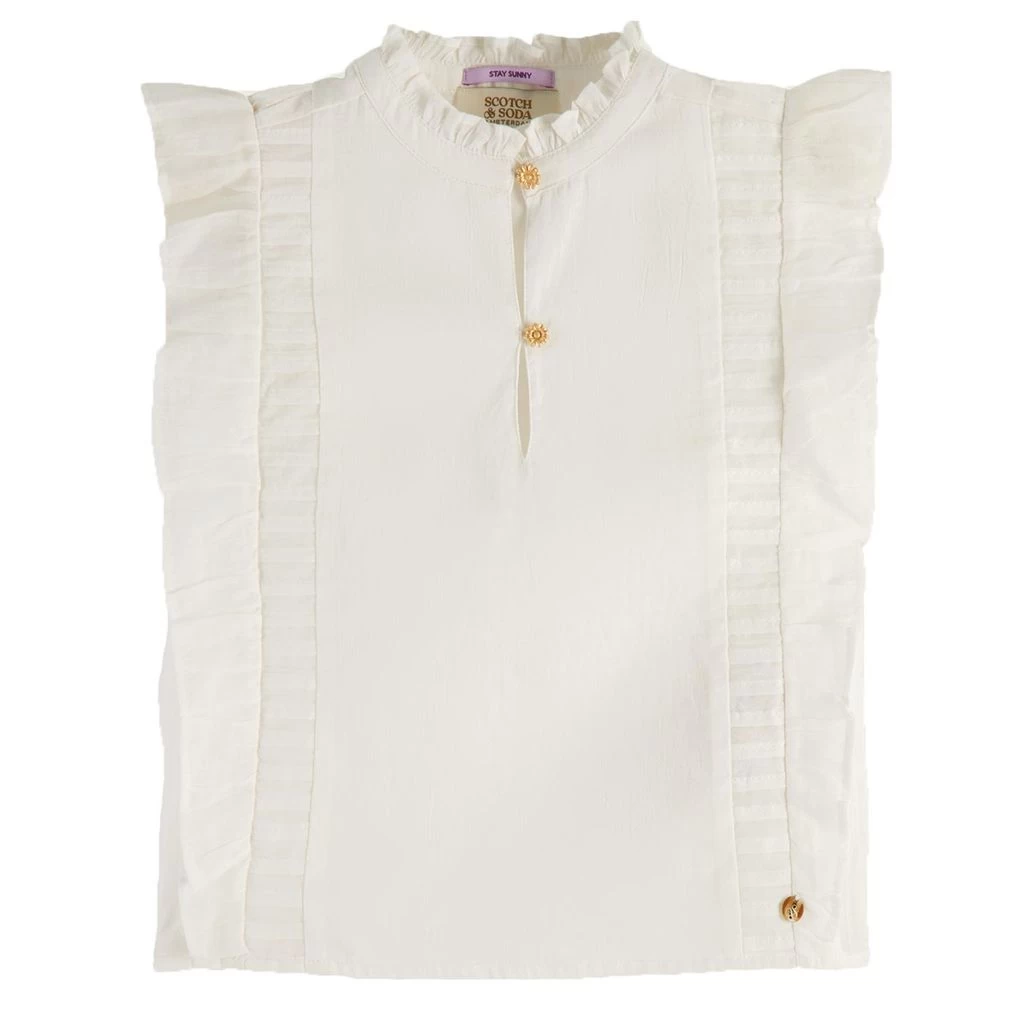 Scotch & Soda Ruffled Blouse Off-white 1 Scotch & Soda Ruffled Blouse Off-white