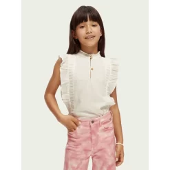 Scotch & Soda Ruffled Blouse Off-white 11 Scotch & Soda Ruffled Blouse Off-white -PETIT BATEAU Store 1024x1024 1186