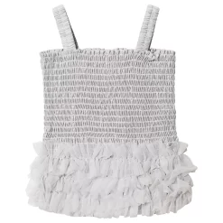 Frilly Top Silver Grey