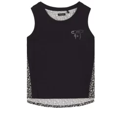 Ikks Floral Tank Top Black