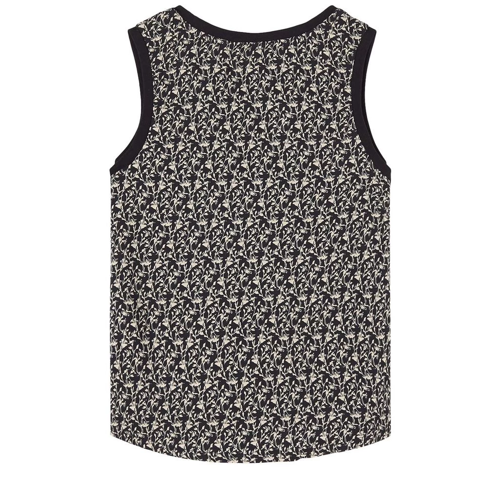 Ikks Floral Tank Top Black 2 Ikks Floral Tank Top Black - Image 2