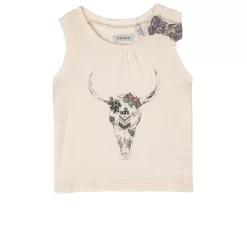 Ikks Skull Print Tank Top Cream