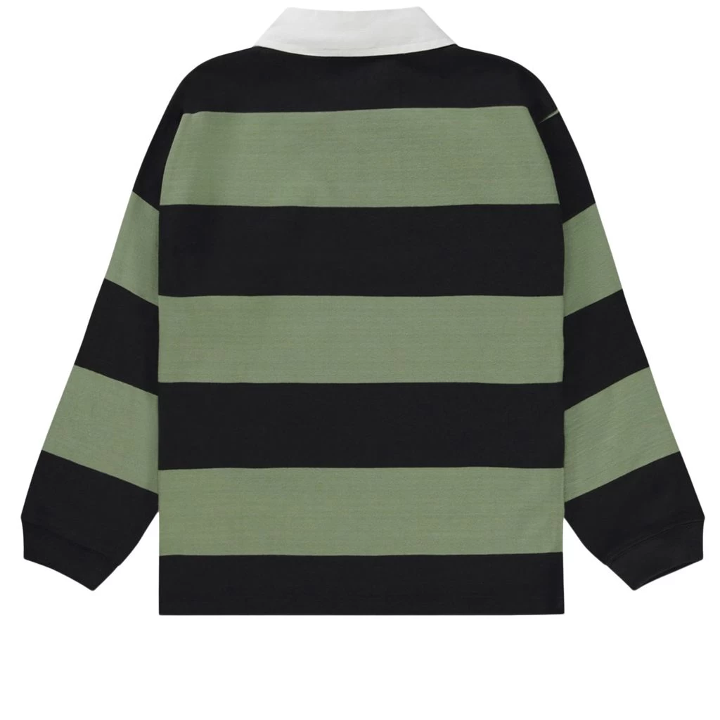 Molo GOTS Relz Striped Polo Shirt Black Moss 2 Molo GOTS Relz Striped Polo Shirt Black Moss - Image 2