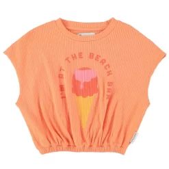 Sleeveless Top With Print Coral