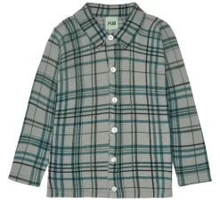 Plaid Knitted Shirt Pale Sage