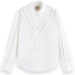 Scotch & Soda Ruffled Shirt White