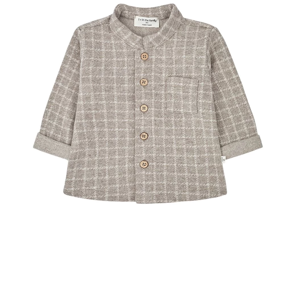 Rick Checked Shirt Taupe 1 Rick Checked Shirt Taupe