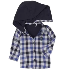 Ikks Checked Hooded Shirt Blue 5 Ikks Checked Hooded Shirt Blue -PETIT BATEAU Store 1024x1024 1471