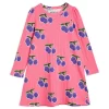 Mini Rodini GOTS Plum Printed Dress Pink