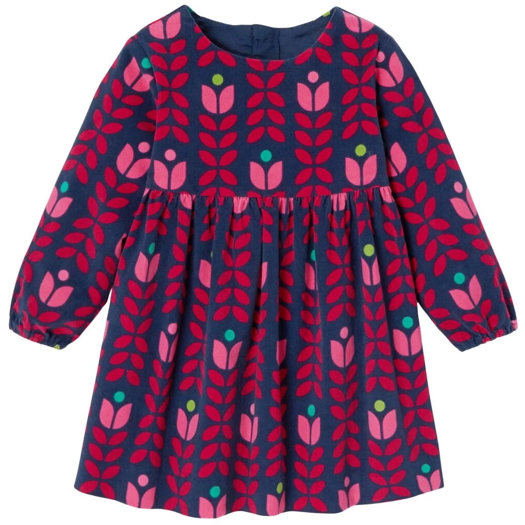 Jacadi Printed Baby Dress Navy 1 Jacadi Printed Baby Dress Navy