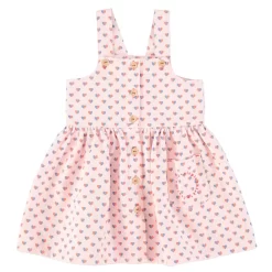 Heart Printed Dress Pink