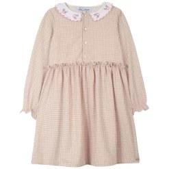 TARTINE ET CHOCOLAT Gingham Dress Vieux Rose