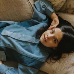 Sanna Shirt Dress With Denim Moonlight Blue -PETIT BATEAU Store 1024x1024 1555