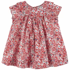 Jacadi Flower Print Dress Red