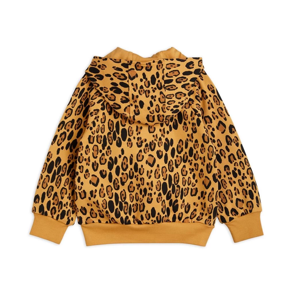 Mini Rodini Basic Leopard Print Hoodie Beige 2 Mini Rodini Basic Leopard Print Hoodie Beige - Image 2