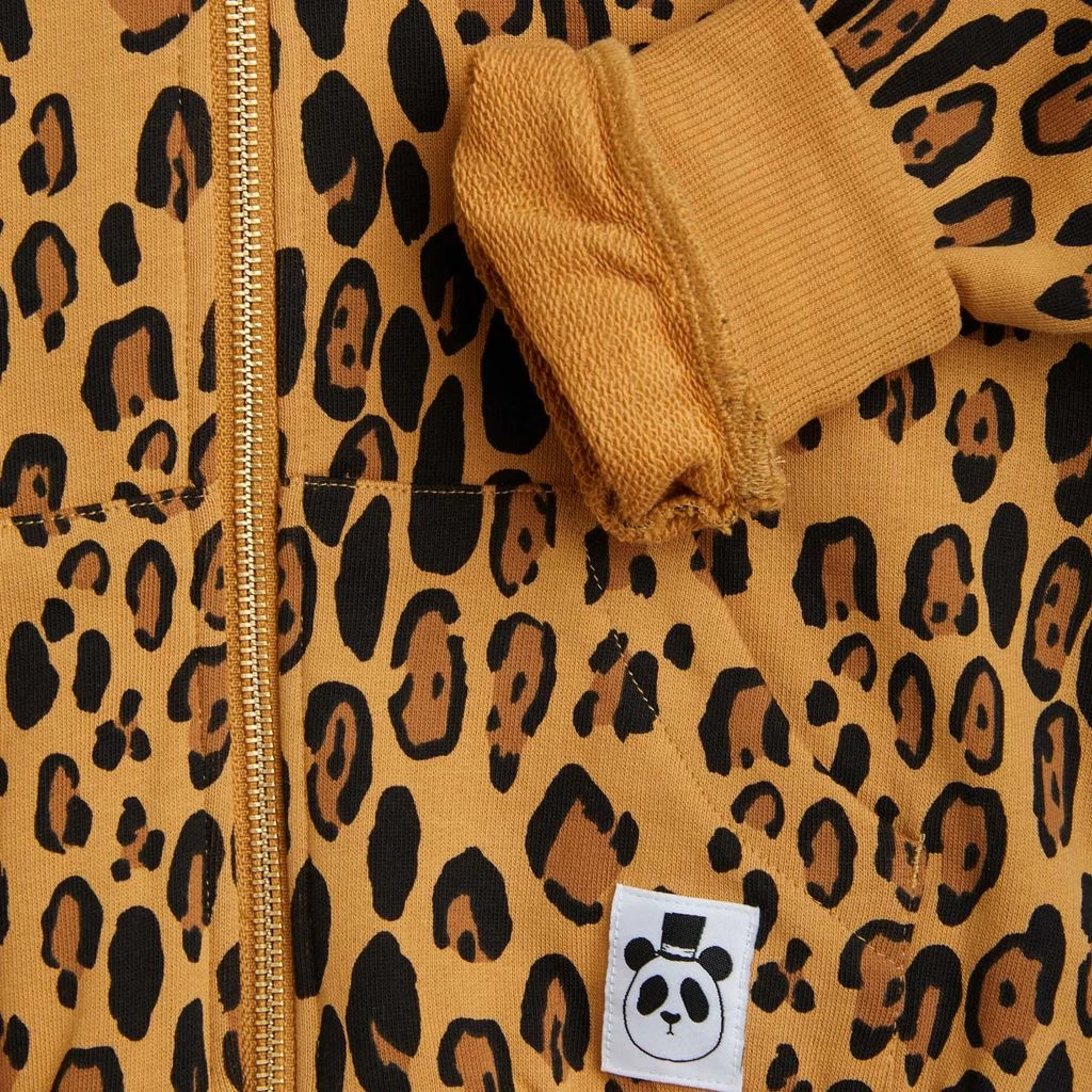 Mini Rodini Basic Leopard Print Hoodie Beige 3 Mini Rodini Basic Leopard Print Hoodie Beige - Image 3
