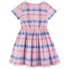 Jacadi Checkered Dress Pink
