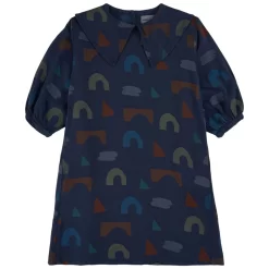 Bobo Choses Playful Printed Dress Midnight Blue