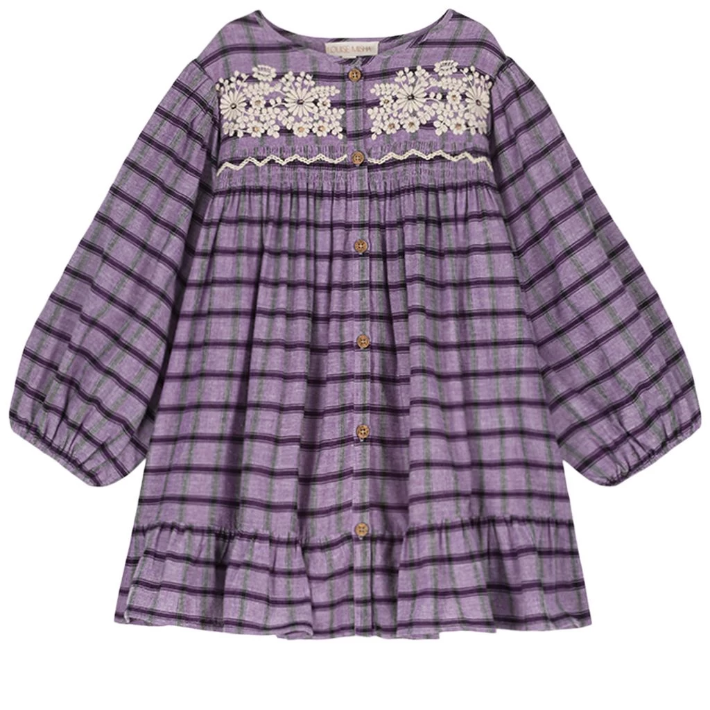 Louise Misha Massilia Checked Dress Purple 1 Louise Misha Massilia Checked Dress Purple