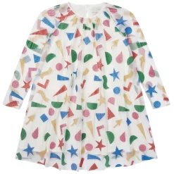 Stella McCartney Kids Printed Tulle Dress White
