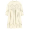 BONPOINT Lace Panel Poplin Dress White