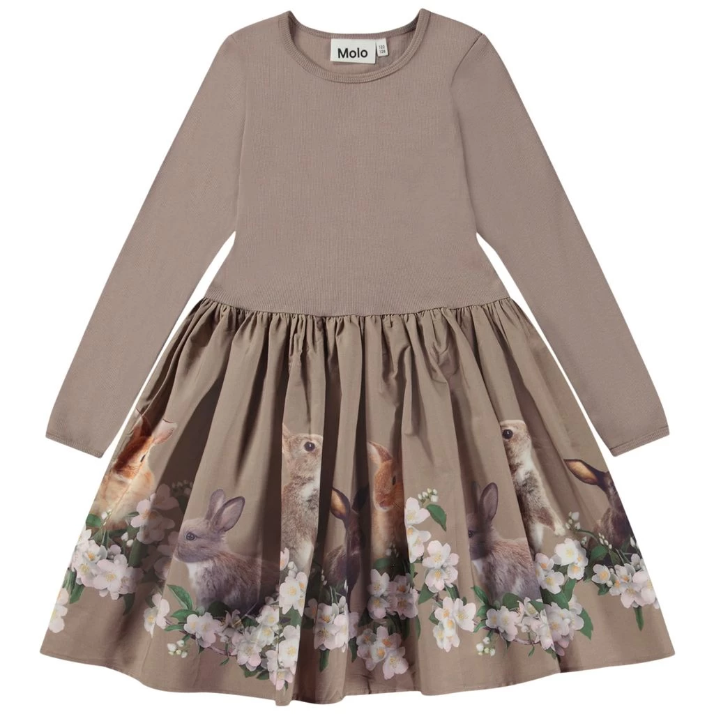 Molo GOTS Casie Dress Jasmine Bunnies 1 Molo GOTS Casie Dress Jasmine Bunnies