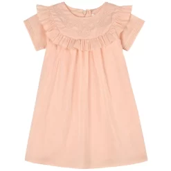 Chloé Ruffle Detail Dress Pink