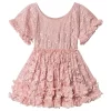 Lacy Frilly Dress Dress Pink