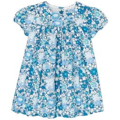 Jacadi Floral Baby Dress Blue