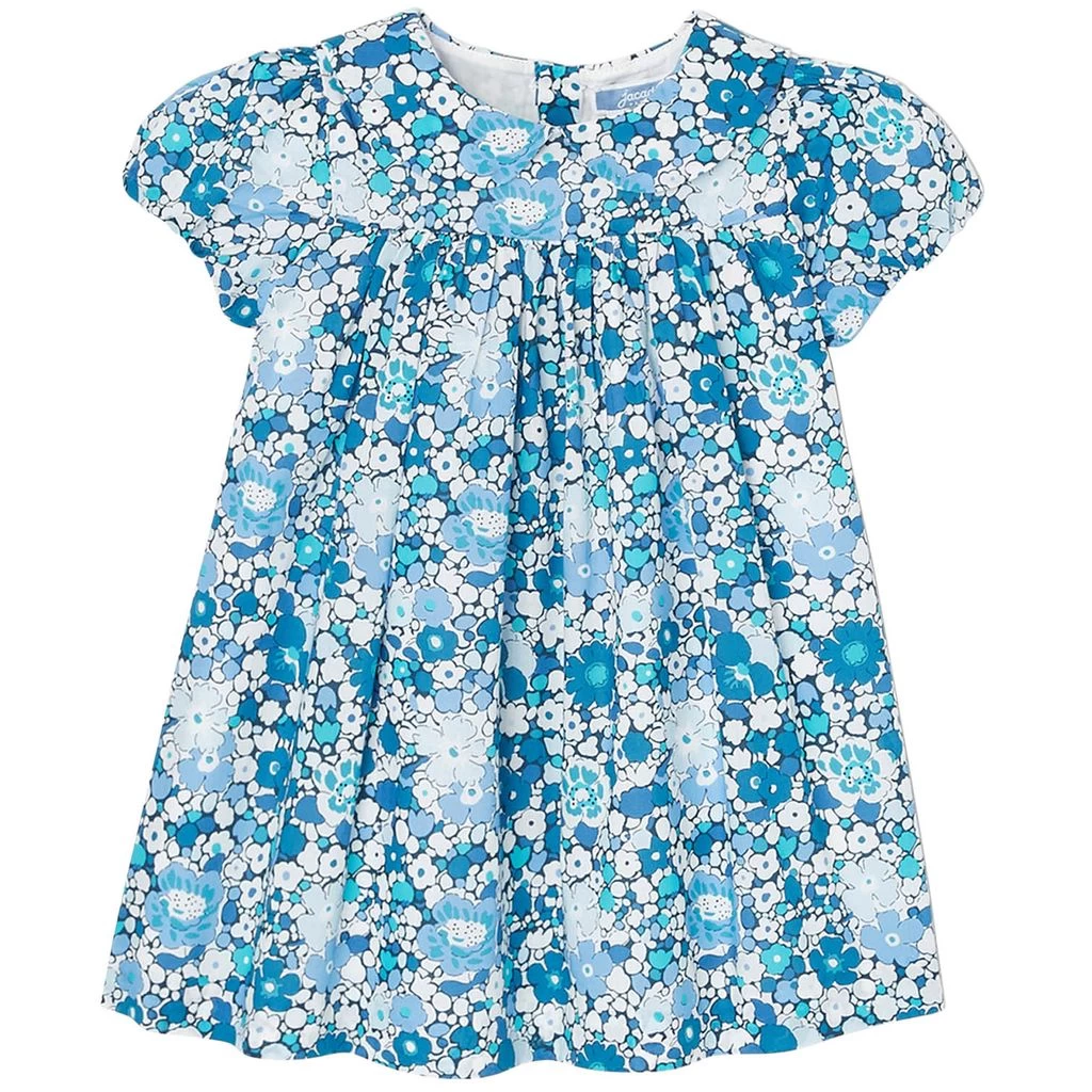 Jacadi Floral Baby Dress Blue 1 Jacadi Floral Baby Dress Blue