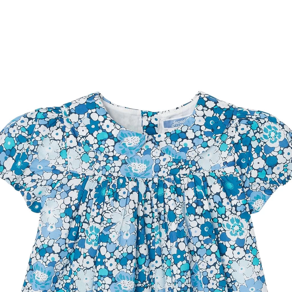 Jacadi Floral Baby Dress Blue 3 Jacadi Floral Baby Dress Blue - Image 3