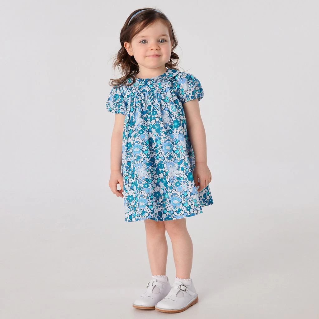 Jacadi Floral Baby Dress Blue 5 Jacadi Floral Baby Dress Blue - Image 5