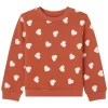 GOTS Heraklion Heart Printed Sweatshirt Ginger