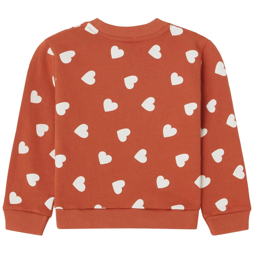 GOTS Heraklion Heart Printed Sweatshirt Ginger 2 GOTS Heraklion Heart Printed Sweatshirt Ginger - Image 2
