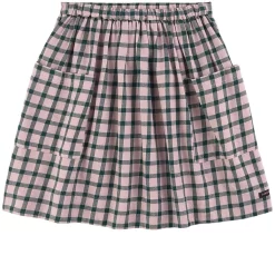 Anton Checked Skirt Pink