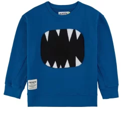 Fuzzy Roar Branded Graphic Sweatshirt Blue