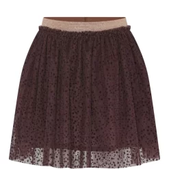 Printed Tulle Skirt Chestnut